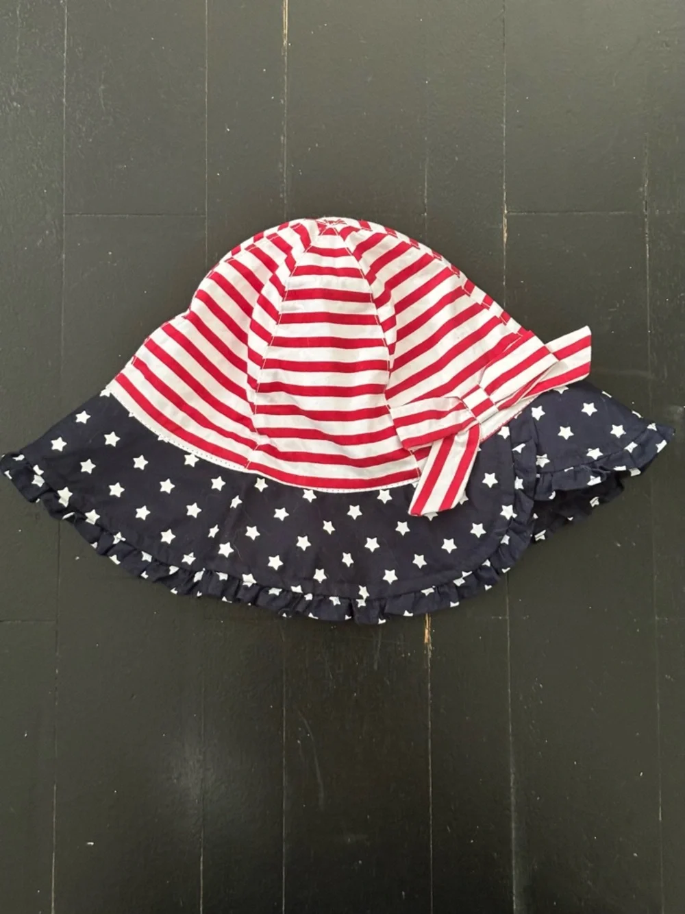 The Children's Place American Stars & Stripes Ruffle Bucket Hat Toddler S/M